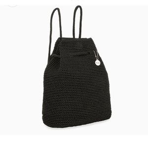 The Sak , Crochet Backpack, black